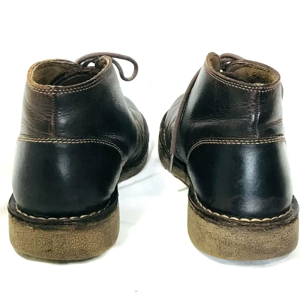 Dockers Ankle Boot Chukka Leather Tussock Brown 9.5 Mens Crepe Sole Lace Up Shoe